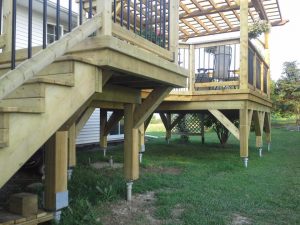 Helical Pile Pier Deck stairs Foundation Footing - GoliathTechNC